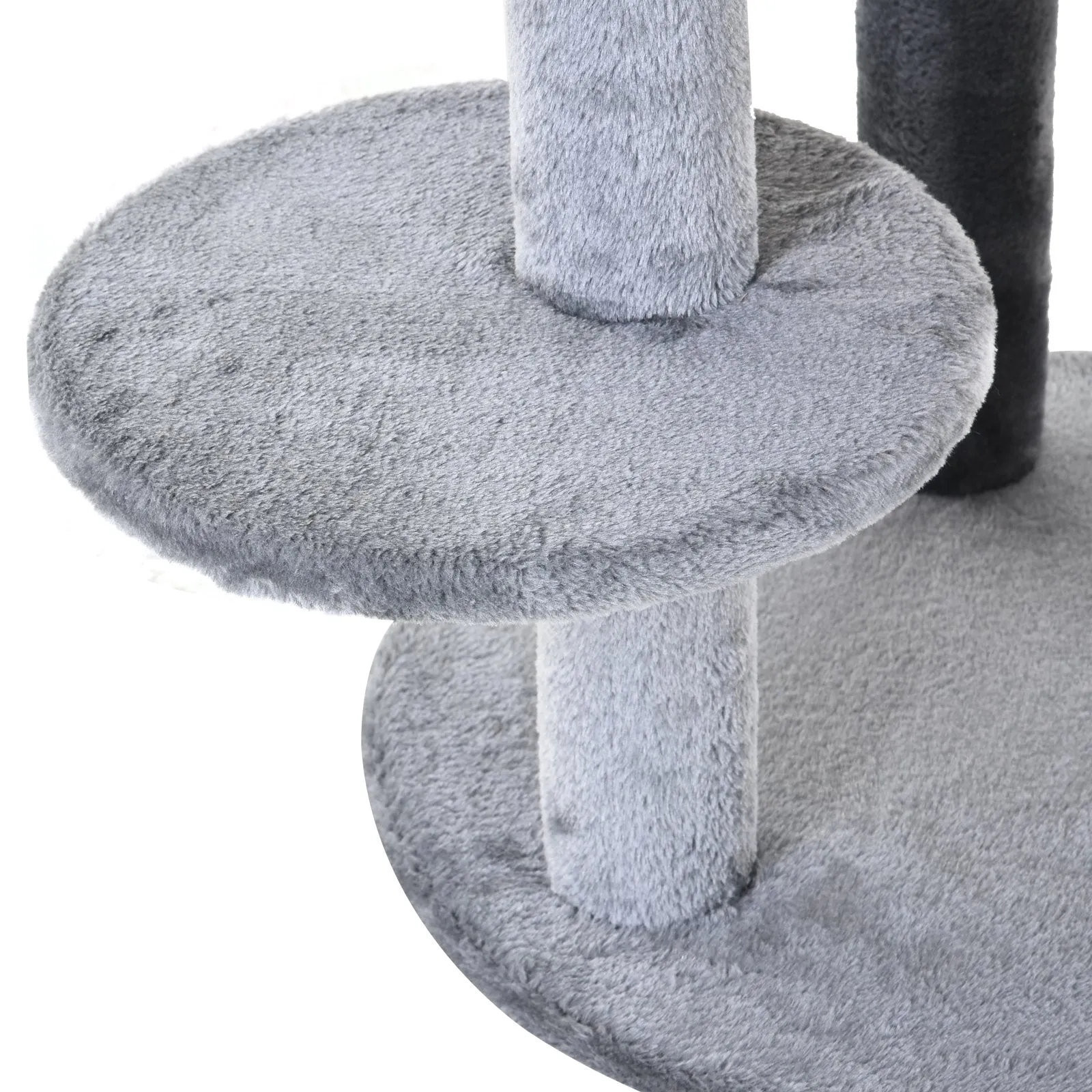 104 cm Cat Tree, Cat Condo Tree Tower, Cat Activity Centre with Scratching Posts, Plush Perch, Hanging Ball - Beige