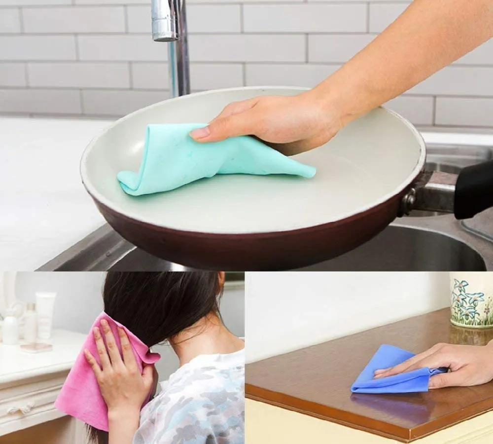 1439 2 FOLD Magic Towel Reusable Absorbent Water for Kitchen Cleaning Car Cleaning