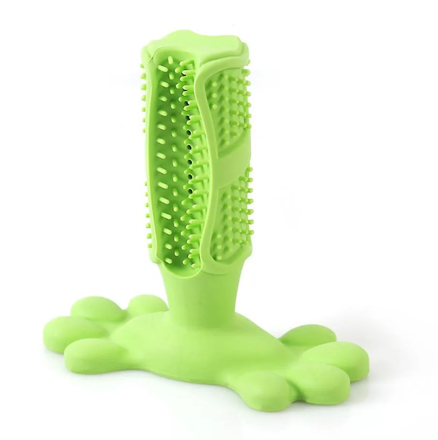 156mm*155mm green Dog Pet Toothbrush Toy Clean Teeth Brushing Stick Brush Mouth Chewing Cleaner AZ22930