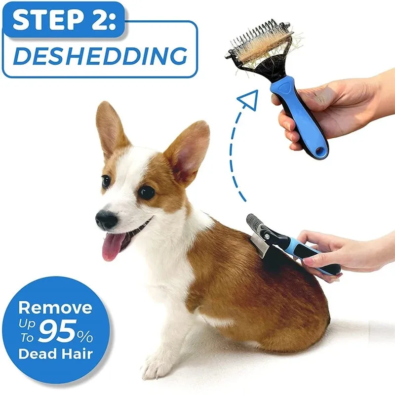 2 in 1 Professional Pet Grooming Tool