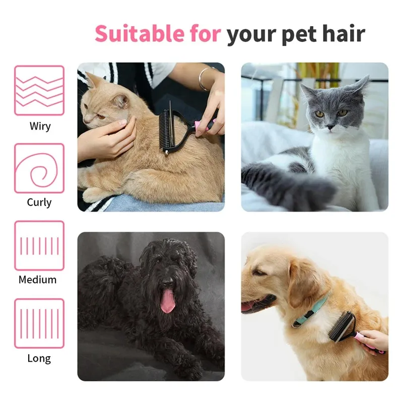 2 in 1 Professional Pet Grooming Tool