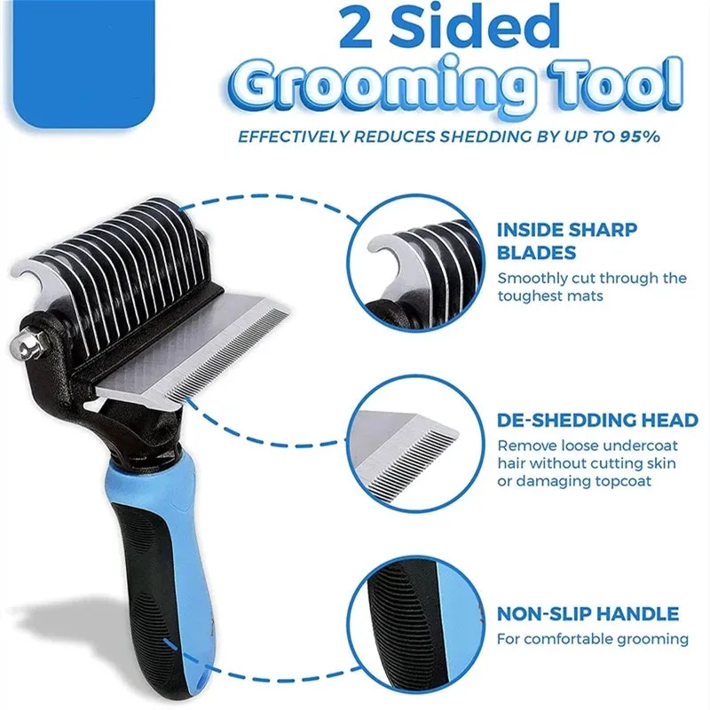 2 in 1 Professional Pet Grooming Tool