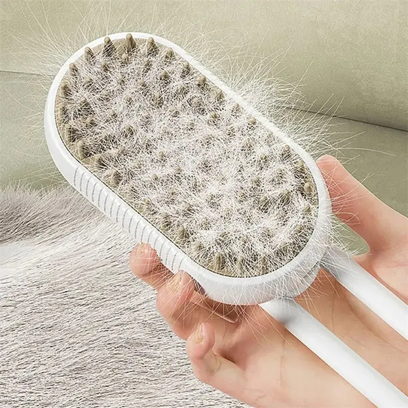 3-in-1 Pet Electric Steam Brush