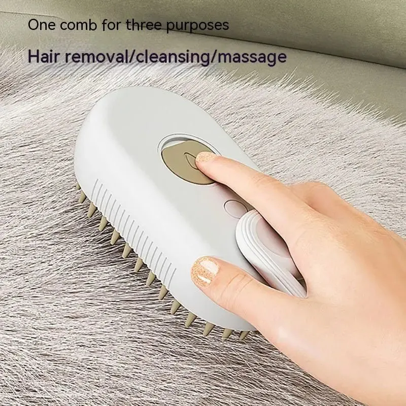 3-in-1 Pet Electric Steam Brush