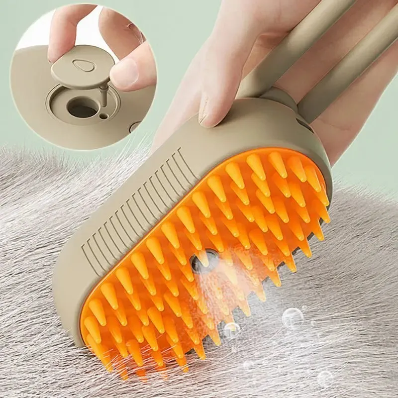 3-in-1 Pet Electric Steam Brush