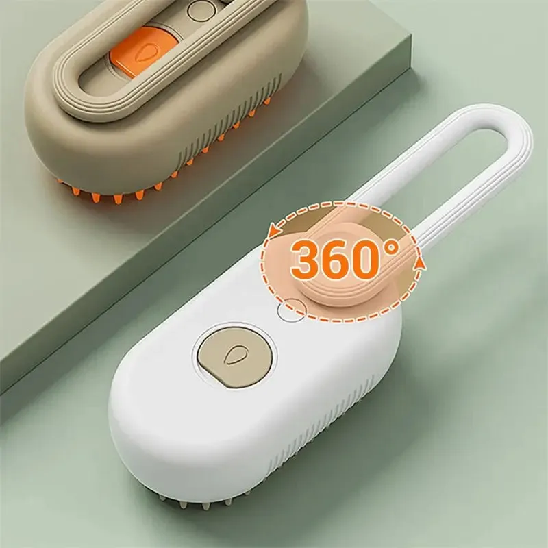 3-in-1 Pet Electric Steam Brush