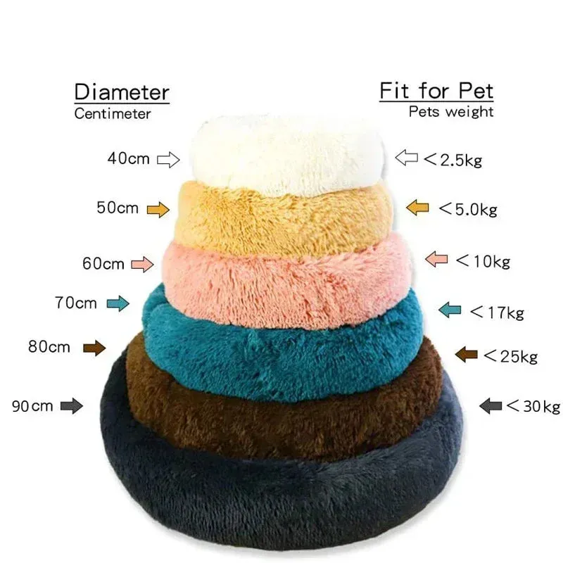 40-90cm Round Pet Bed for Large Dog Bed Super Soft Cat.