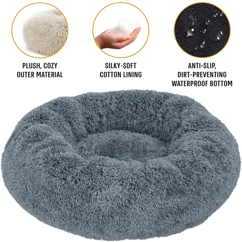 40-90cm Round Pet Bed for Large Dog Bed Super Soft Cat.