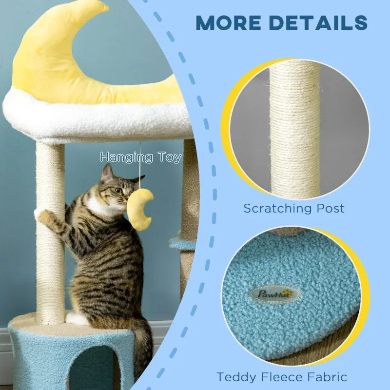 40.9" Moon Cat Tree Tower - Blue