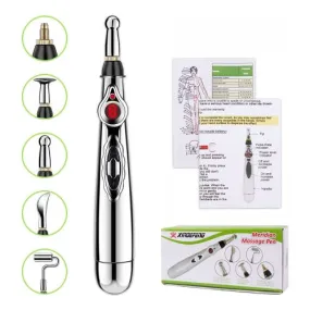 5 Heads Electronic Acupuncture Pen Electric Meridians Laser Therapy Heal Massage Pen Meridian Energy Pen Relief Pain Tools Sets S258964