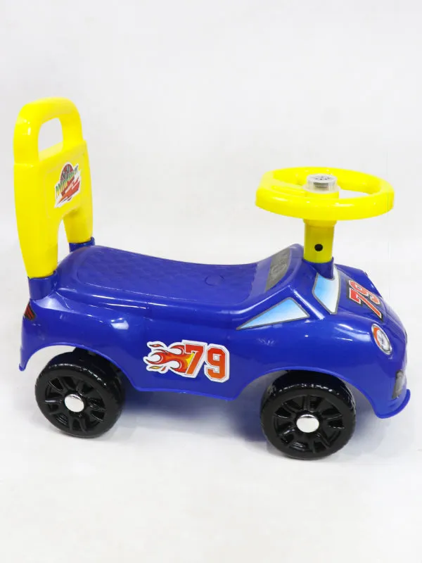 79 Racer 4 Wheel Ride On Push Car For Kids Blue