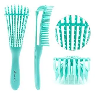 8 Row Detangling Hair Brush - Mint