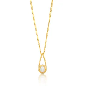 9ct Gold Filled Cubic Zirconia Teardrop Pendant