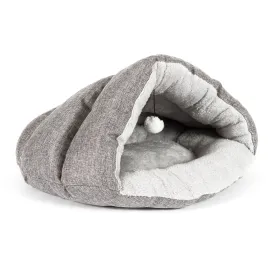 Ancol Sleepy Paws Cat Cave Bed Plush Fleece