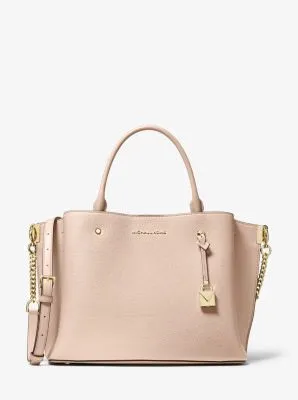 Arielle Large Pebbled Leather Satchel