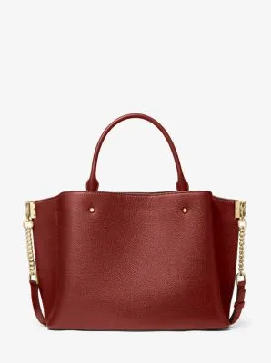 Arielle Large Pebbled Leather Satchel