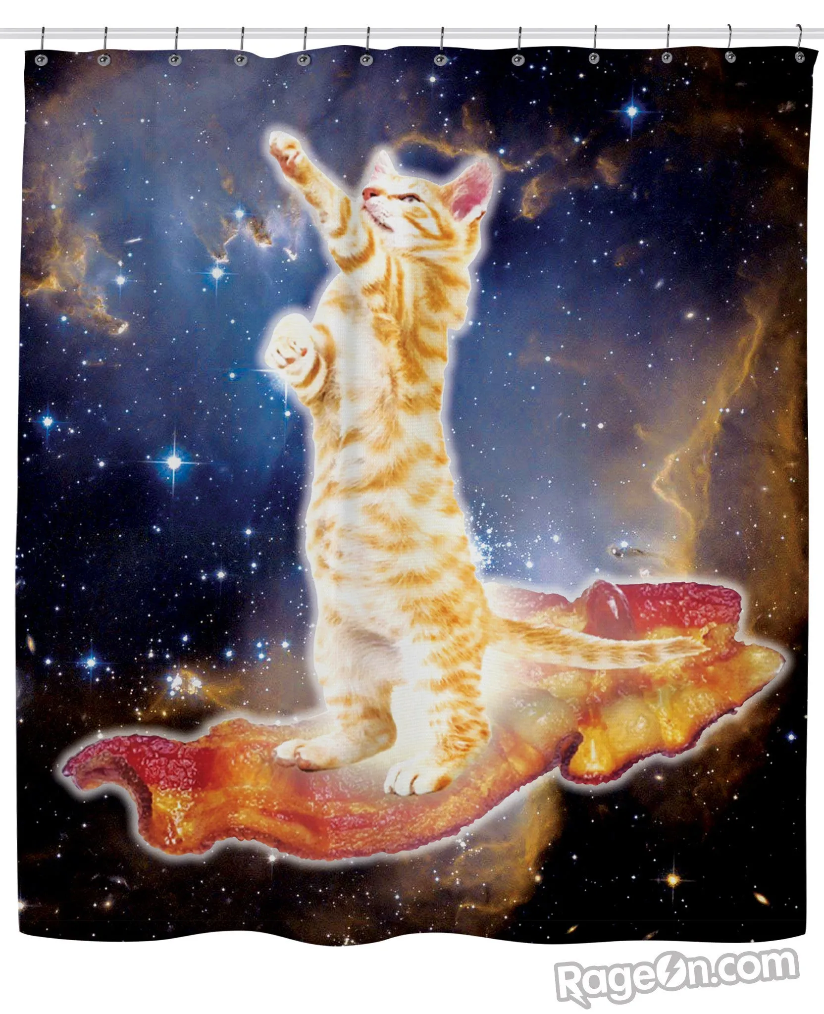 Bacon Cat Shower Curtain