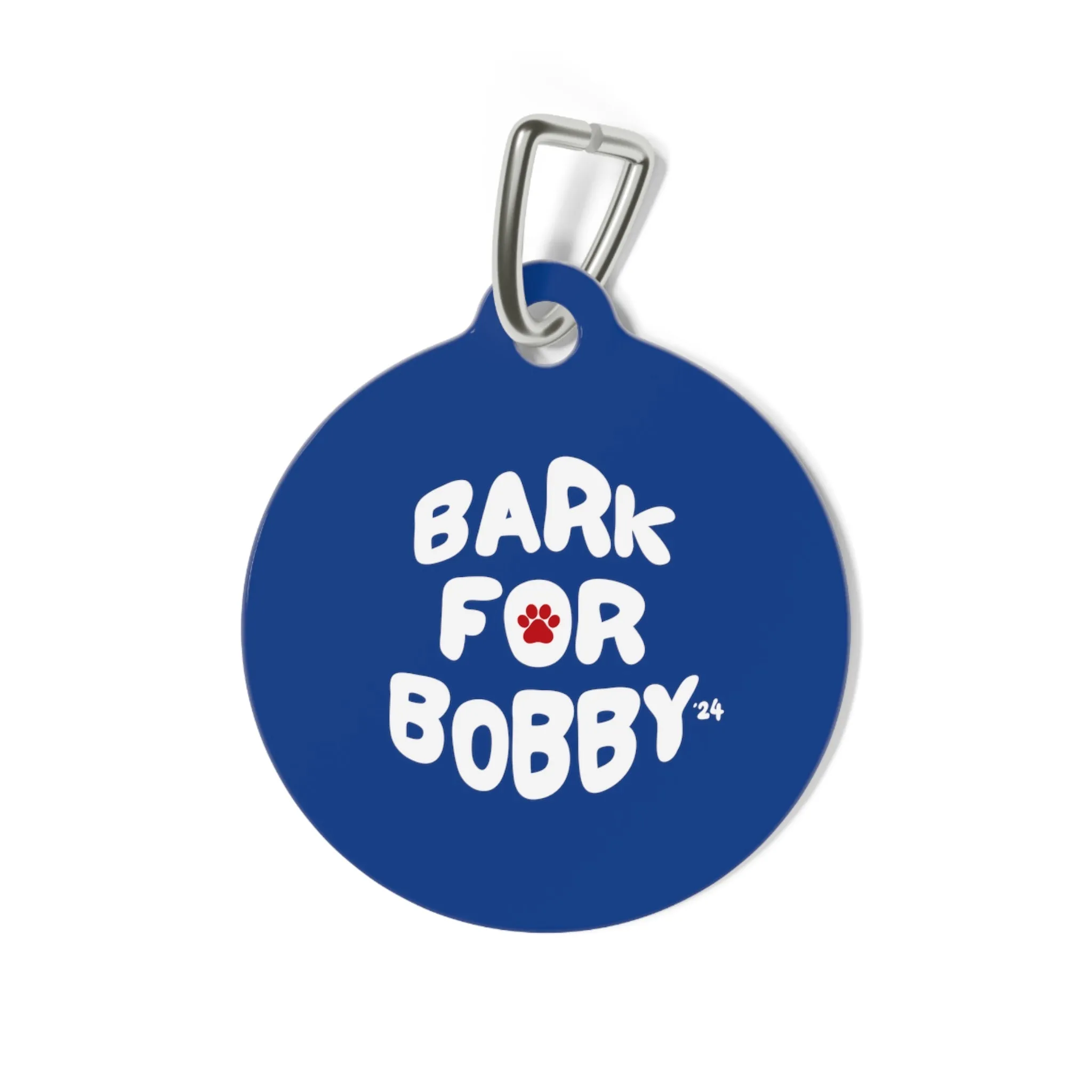 Bark for Bobby Pet Collar Tag in Blue