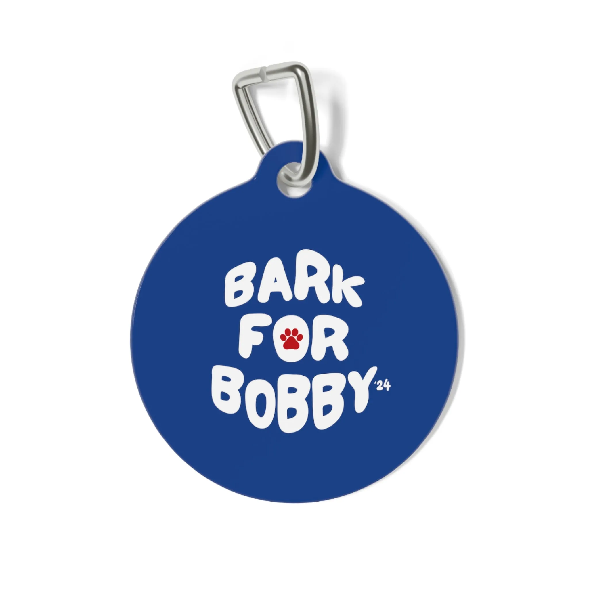 Bark for Bobby Pet Collar Tag in Blue