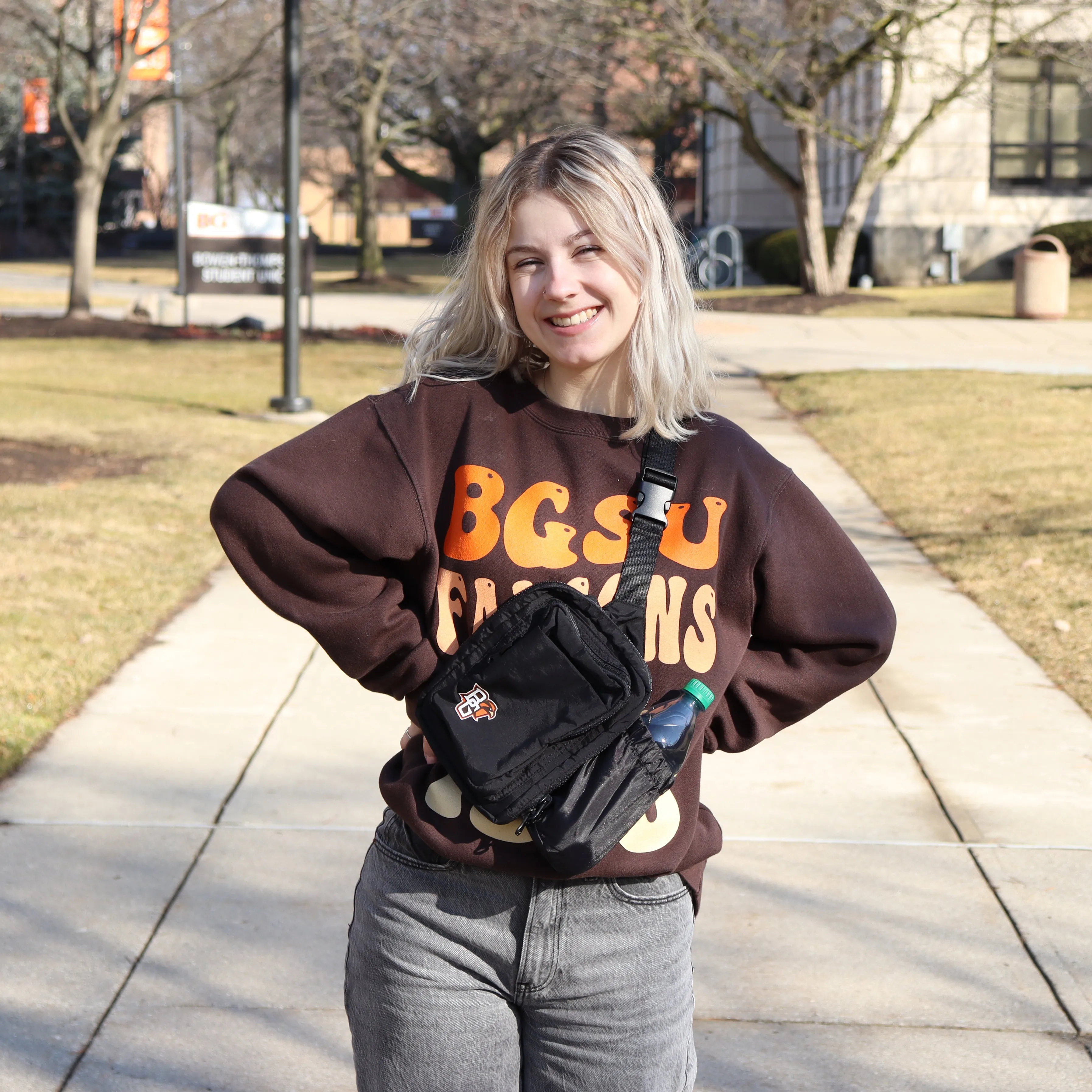 BGSU Peekaboo Cross Body Bag