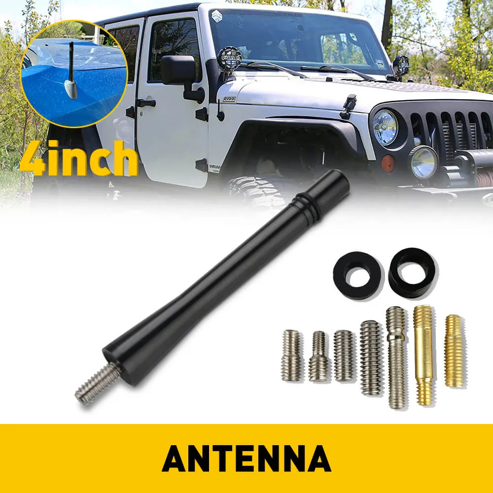 Black Universal Antenna Toppers Waterproof PVC Rubber Retrofit Antenna for Vehicles