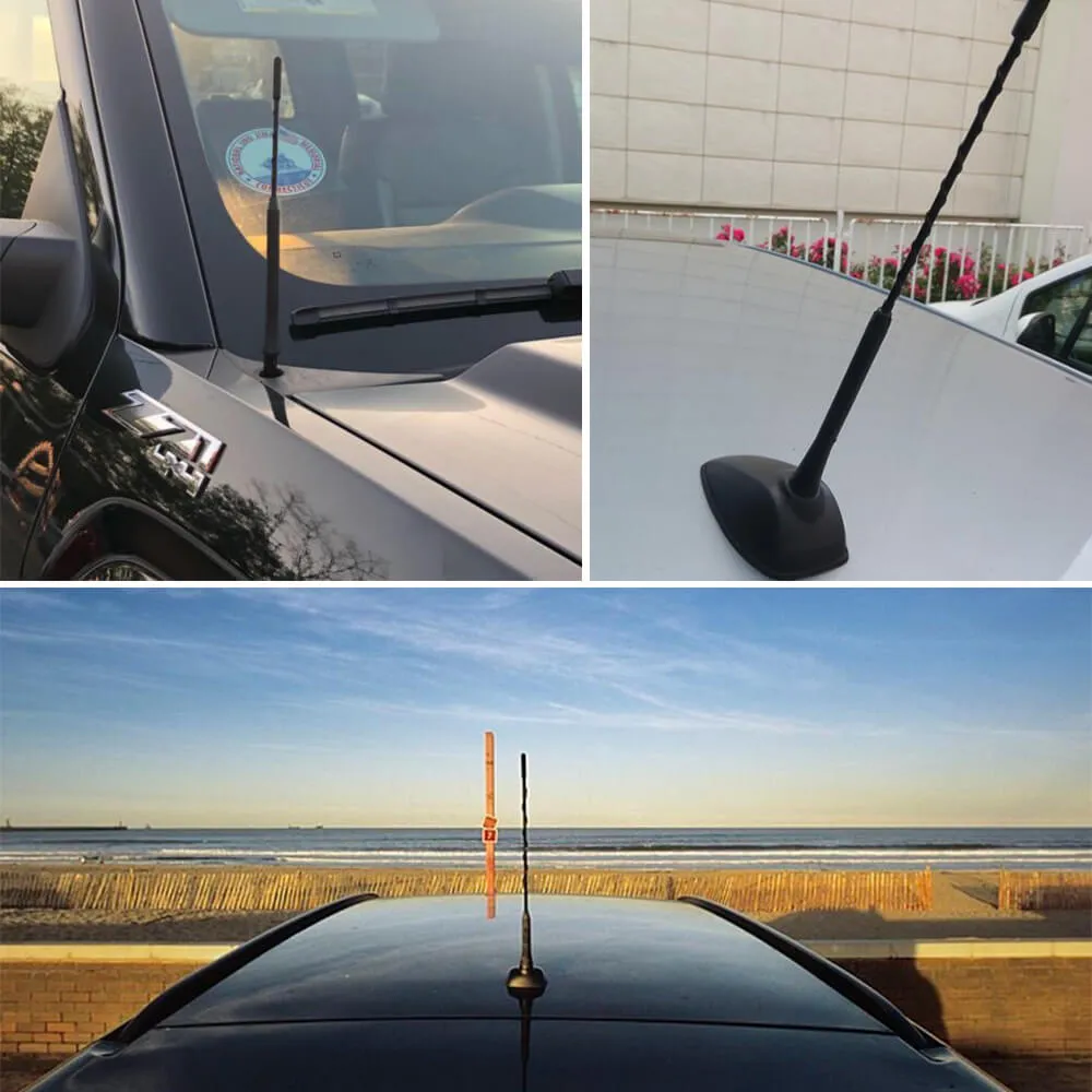 Black Universal Antenna Toppers Waterproof PVC Rubber Retrofit Antenna for Vehicles