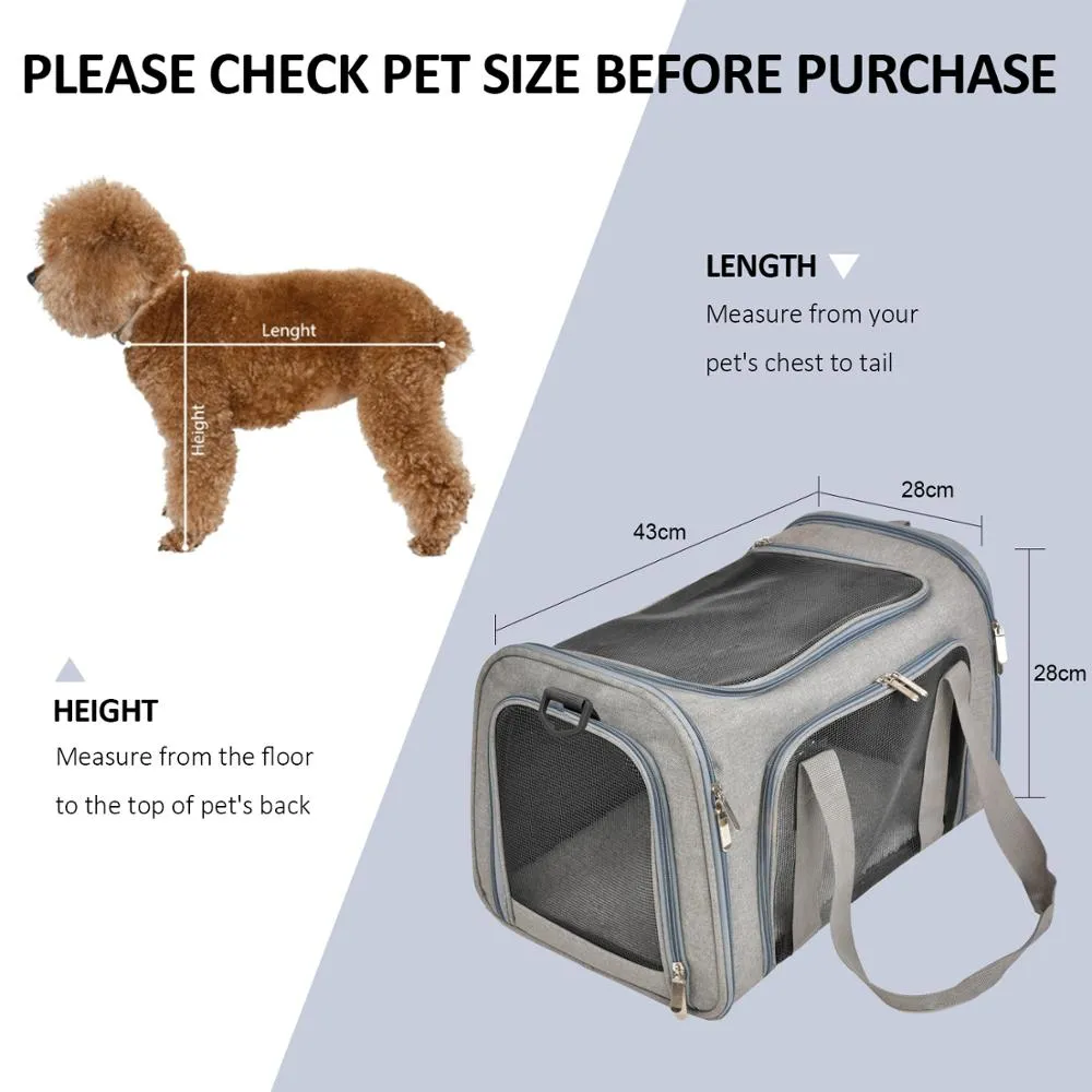 Breahtable Shoulder Pet Carry Travel Bag