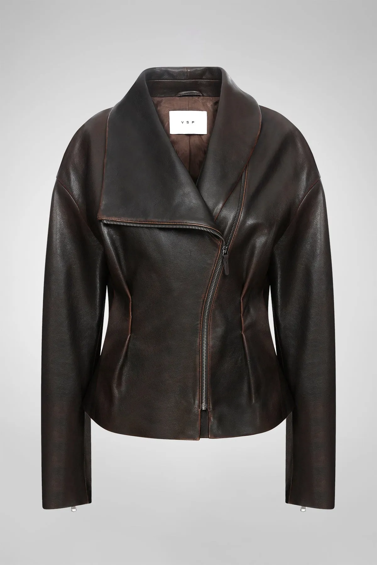 Briana - Brown Leather Jacket