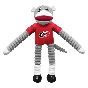 Carolina Hurricanes Team Sock Monkey Pet Toy