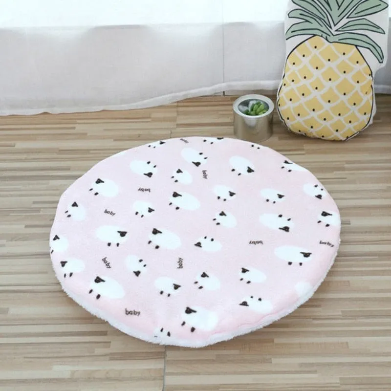 Cat Sleeping Mat Soft Coral Fleece Cat Bed