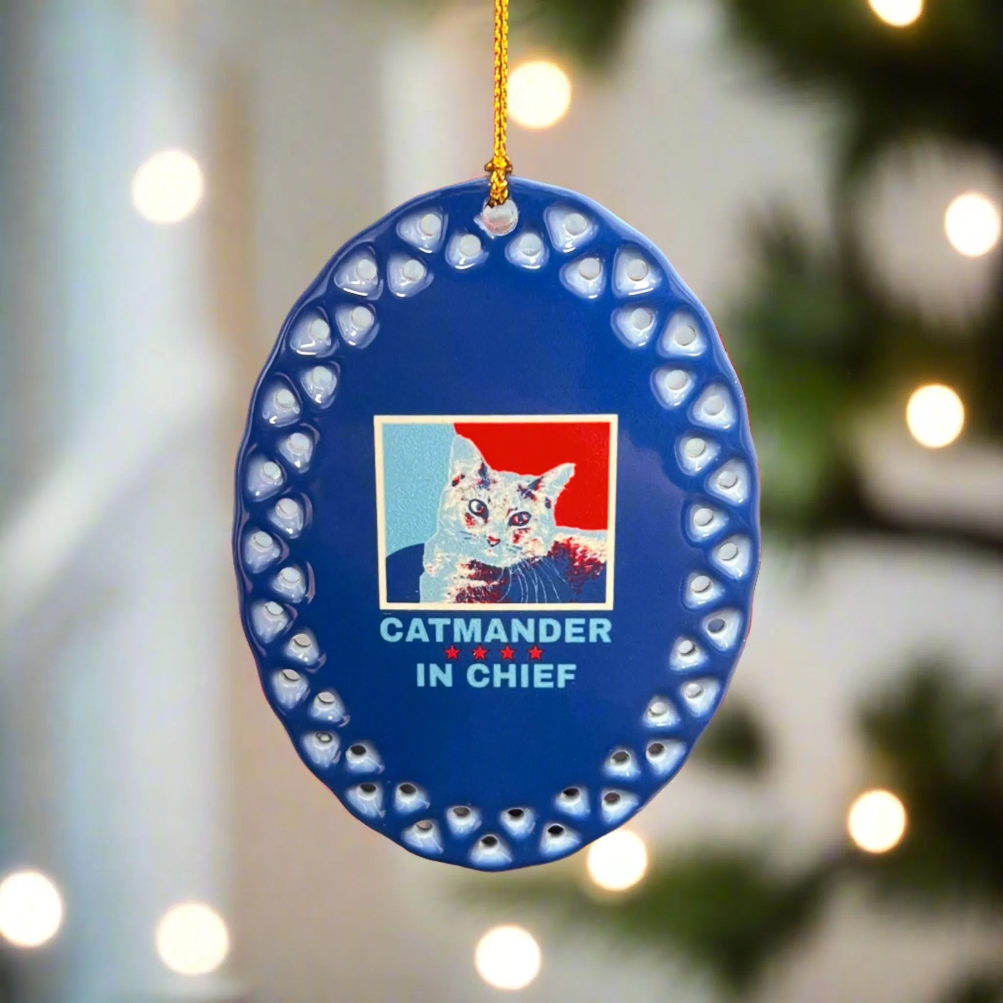 Catmander in Chief Ornament