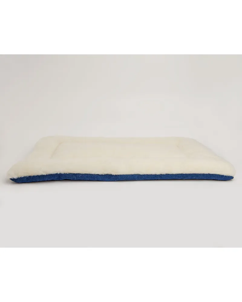 Charcoal Gray Denim & Sherpa Pet Napping Mat (Made in the USA)