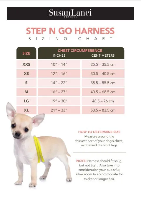 Cheetah Tinkies Garden Step N Go Leash Harness