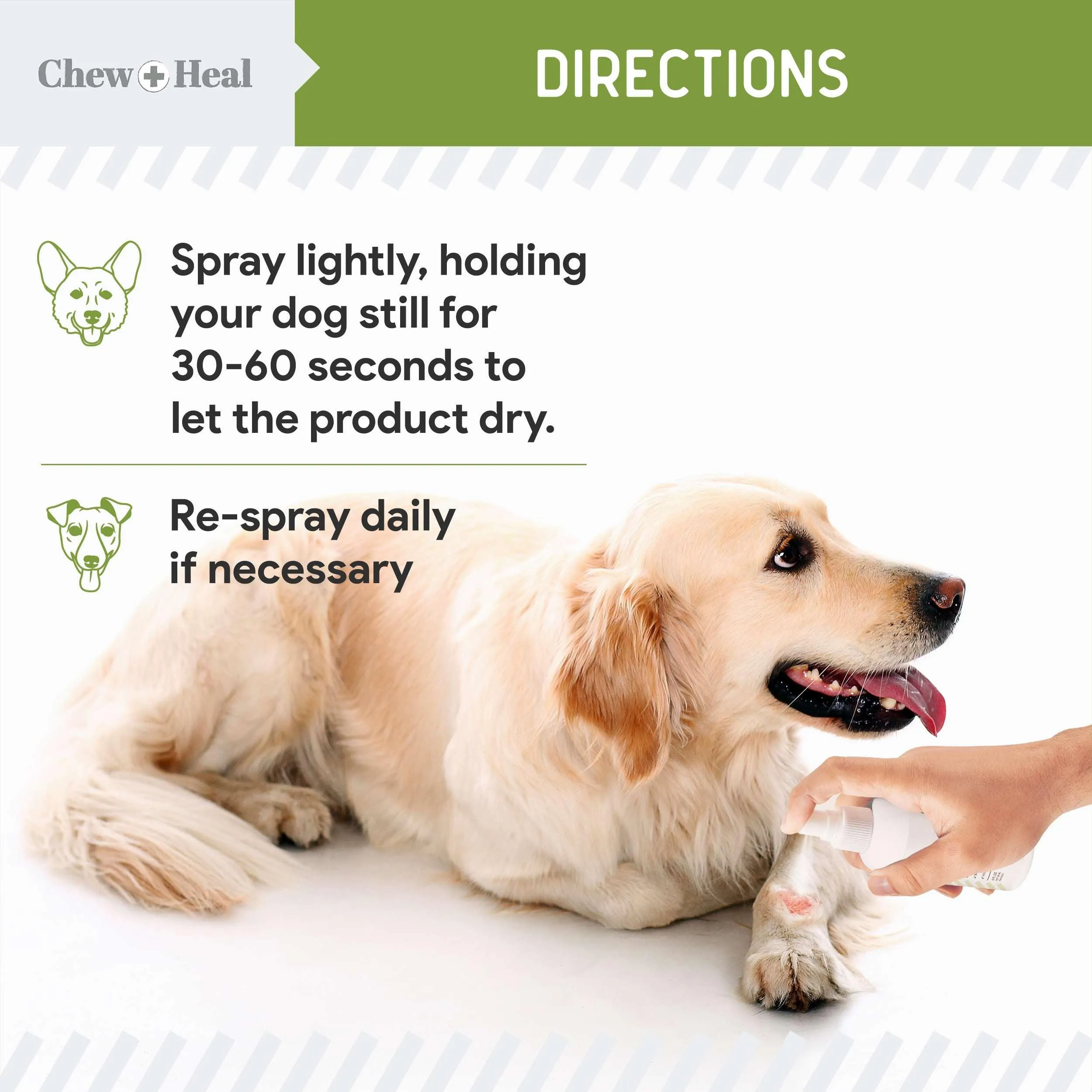 Chew   Heal Liquid Bandage for Dogs - 4 oz Spray with Aloe