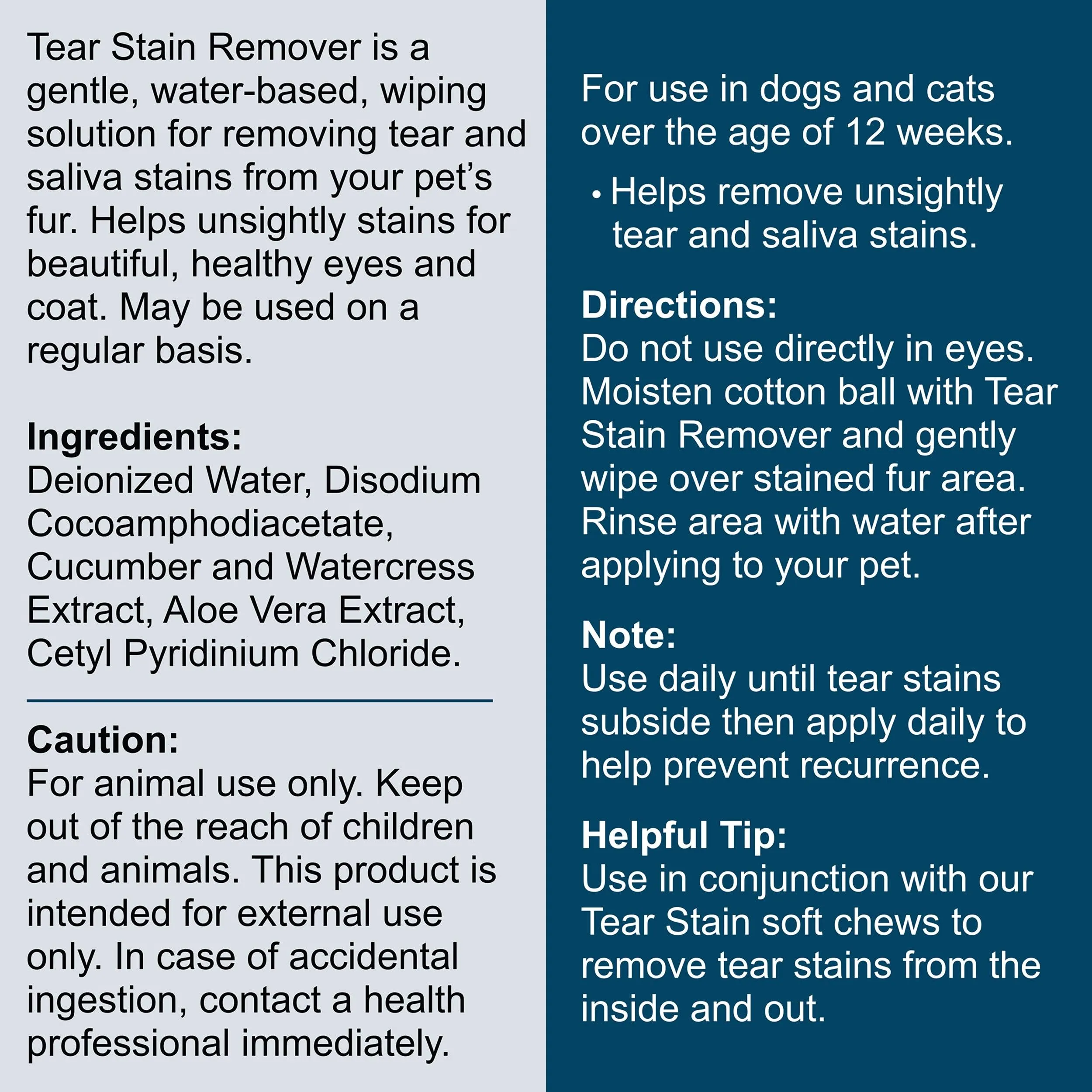 Chew   Heal Tear Stain Remover for Dogs & Cats