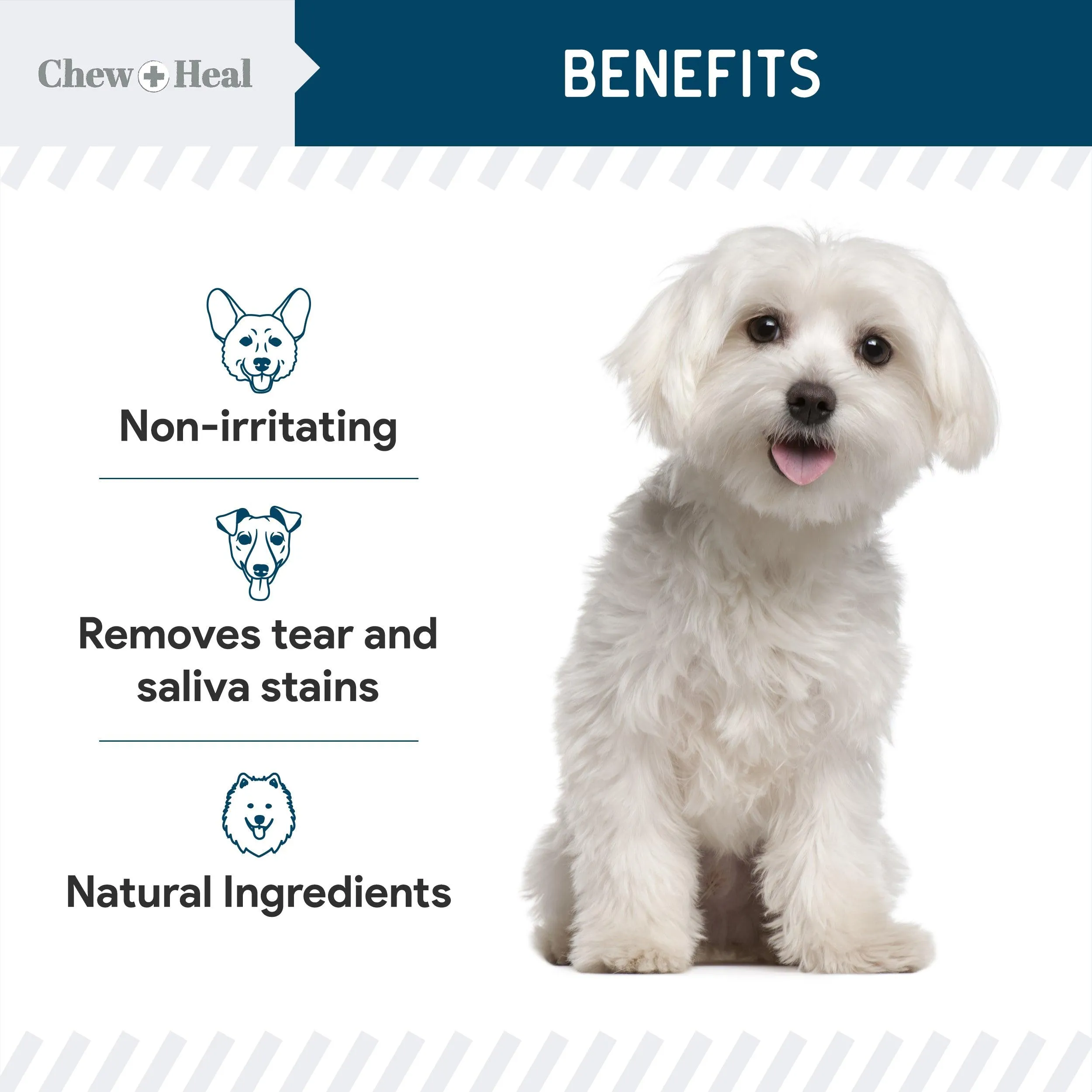 Chew   Heal Tear Stain Remover for Dogs & Cats