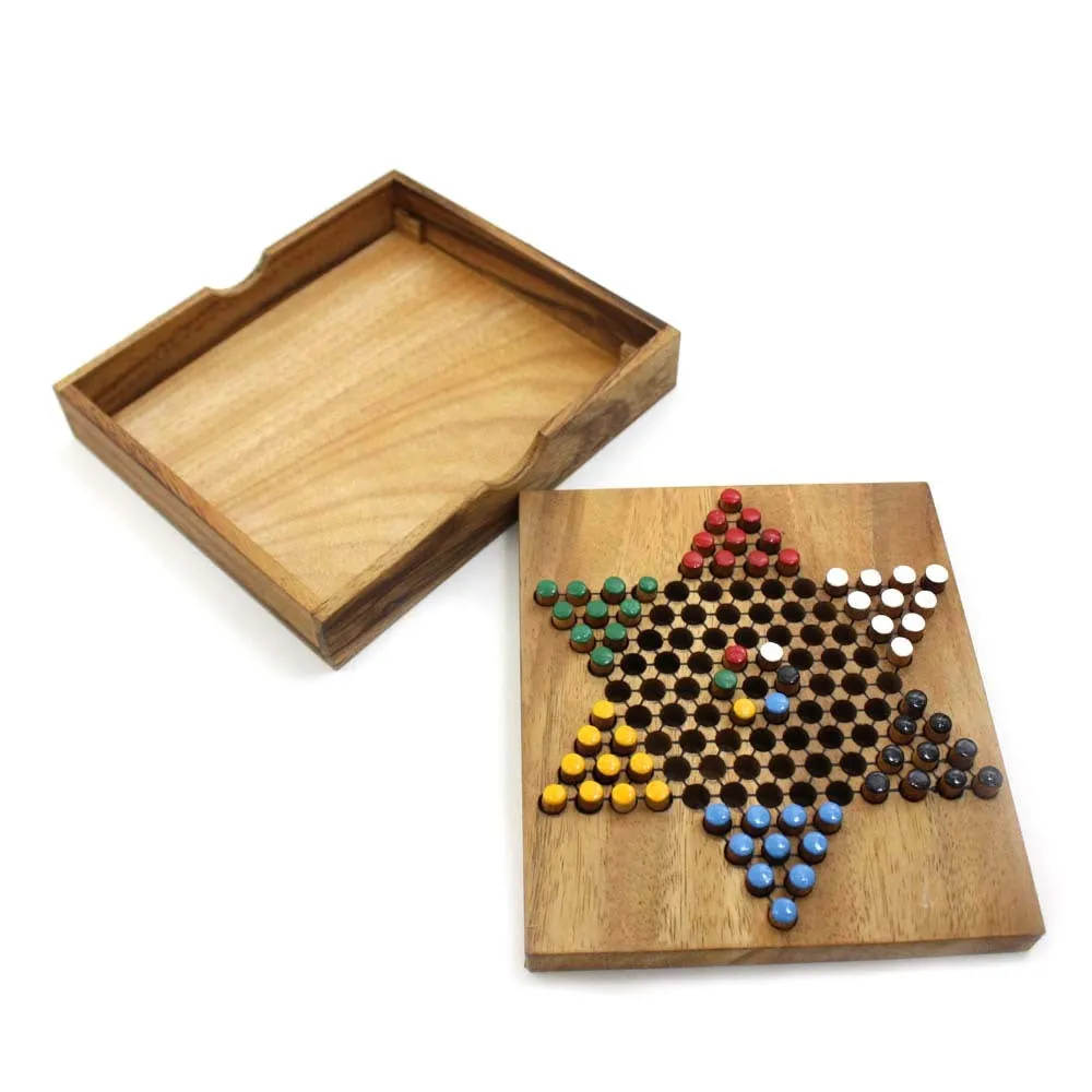 Chinese Checkers - wooden board game, strategy game, game for adults, game for kids, table game