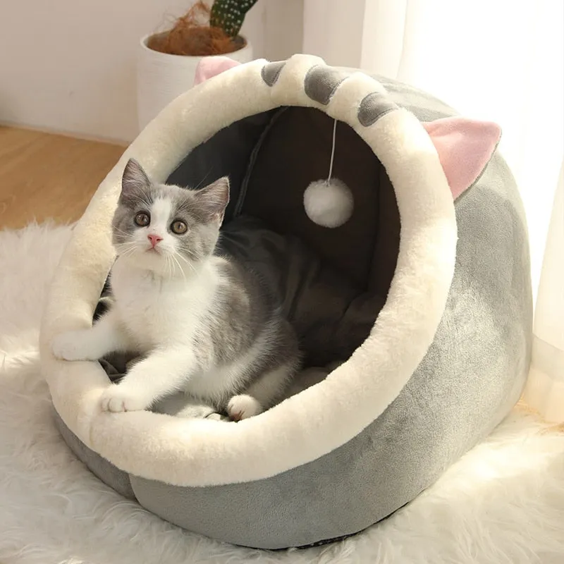 Cozy Cat Bed - Warm Pet Basket, Soft Washable Lounger for Small Dogs and Cats