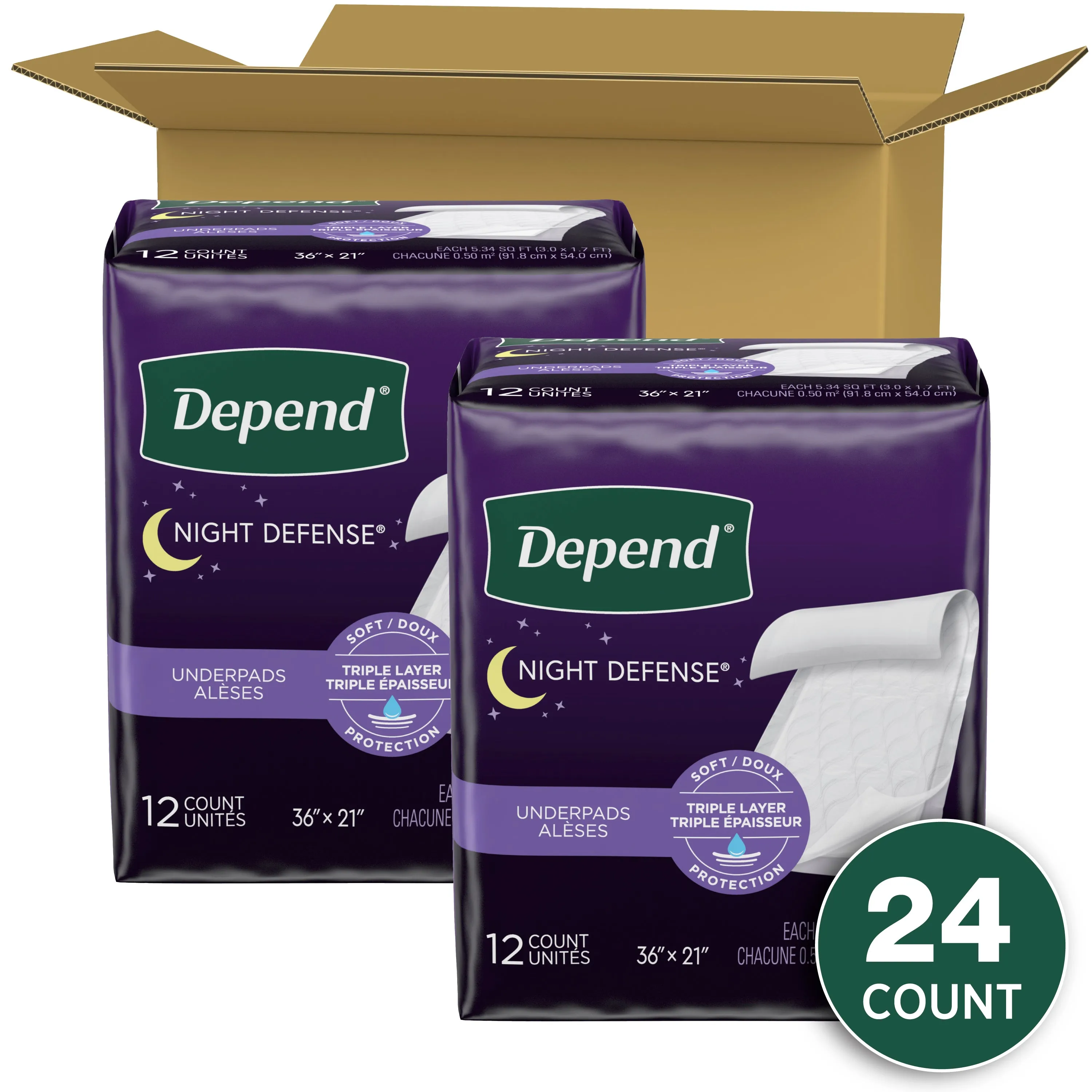 Depend Night Defense Underpads