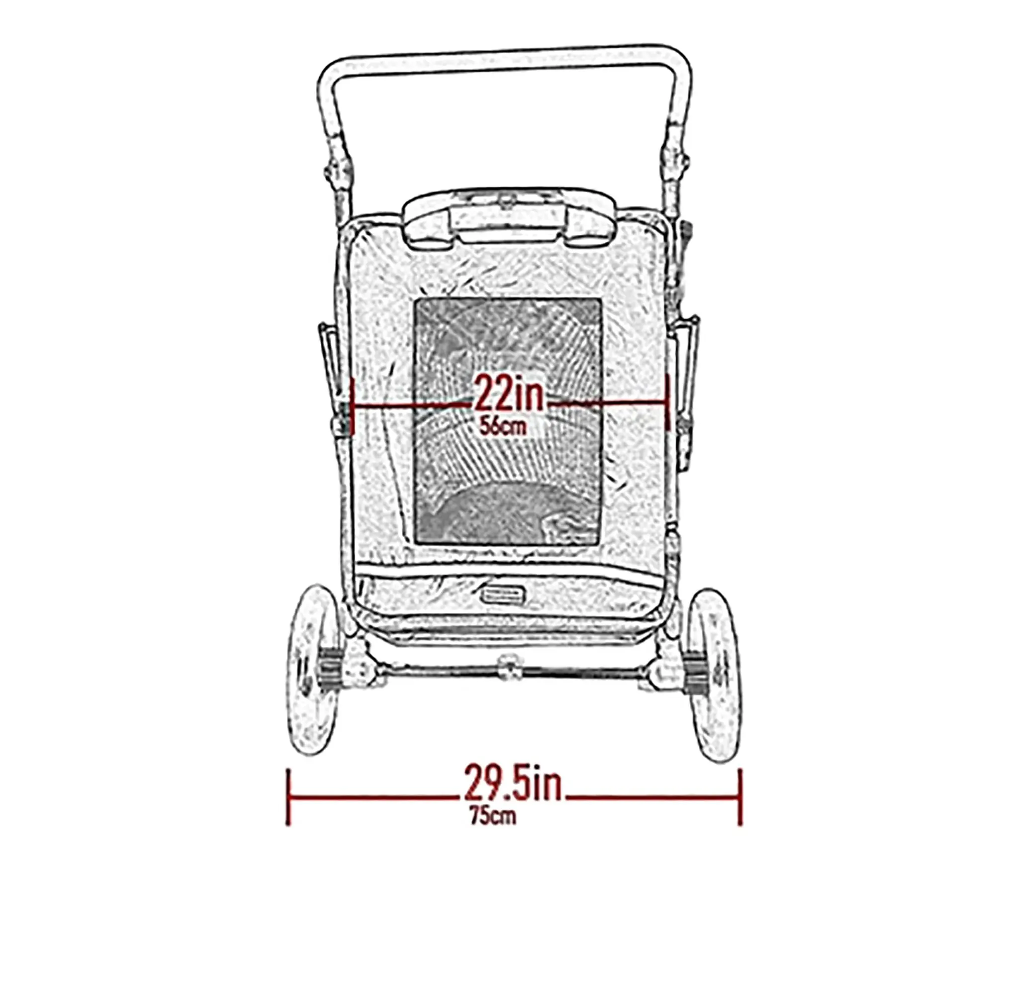 Doggie Stroller with Dual Entry Single or Multiple Dogs/Cats