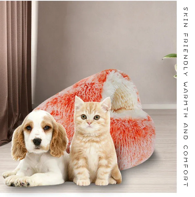 Fluffy Warming pet Cave Bed