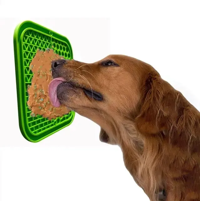 Food Grade Silicone Lick mat pad for Dogs cat pet Licking mat with Suction Cup