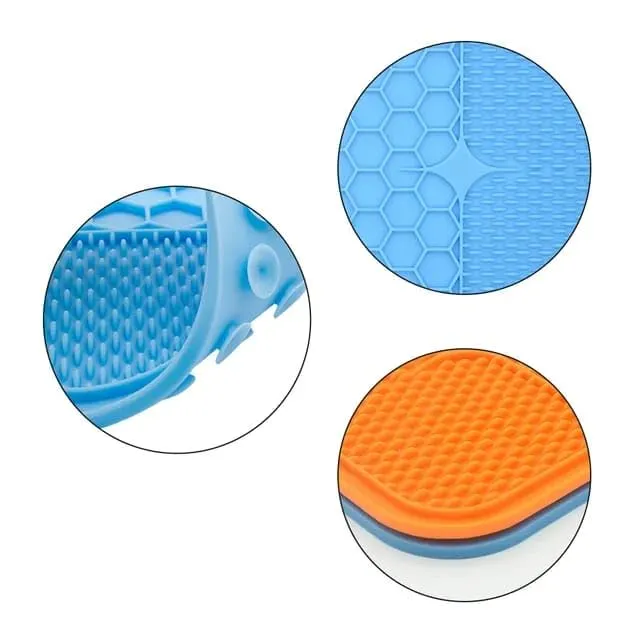 Food Grade Silicone Lick mat pad for Dogs cat pet Licking mat with Suction Cup