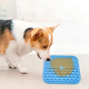 Food Grade Silicone Lick mat pad for Dogs cat pet Licking mat with Suction Cup