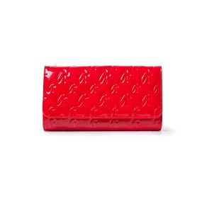 GLAM-AHOLIC MONOGRAM TRAVEL WALLET MIRROR RED