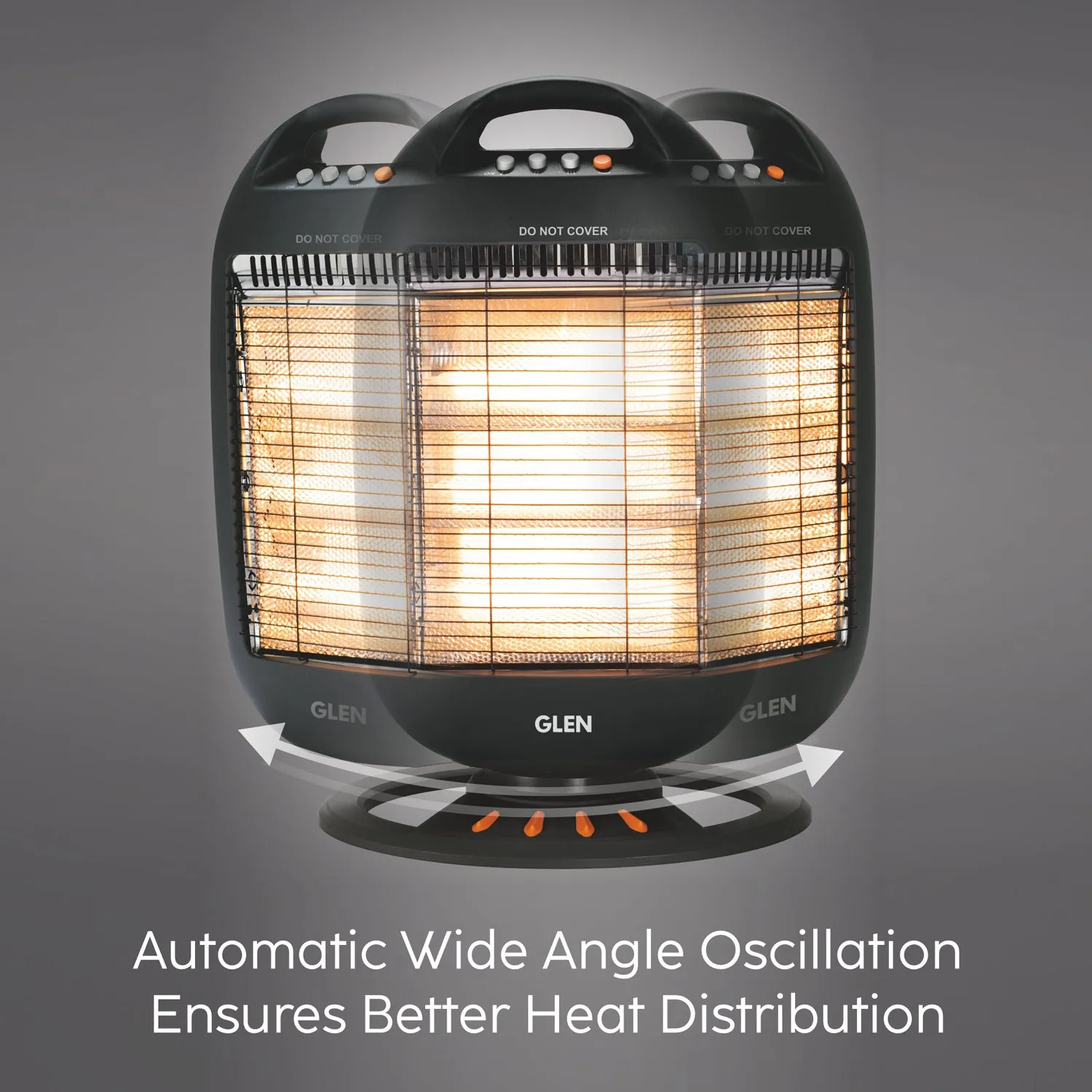 Glen Halogen Heater 7019 Black 1200W ISI