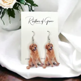 Golden Retriever Earrings - Dog Earrings, Golden Retriever, Dog Jewelry, Dog Mom, Labrador Retriever, Dog Accessories, Puppy Earrings