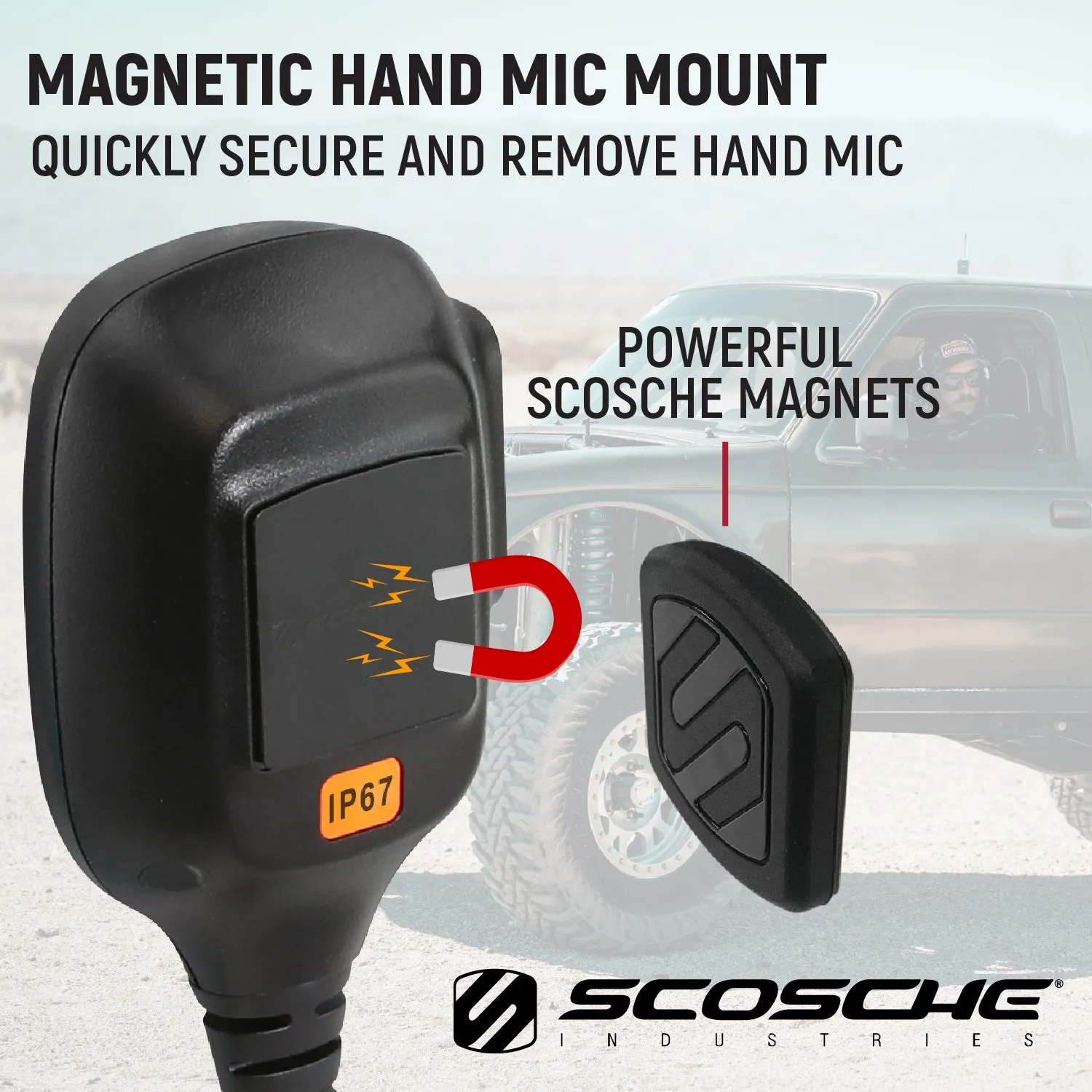 Hand Mic for G1 Mobile Radio with Scosche MagicMount™