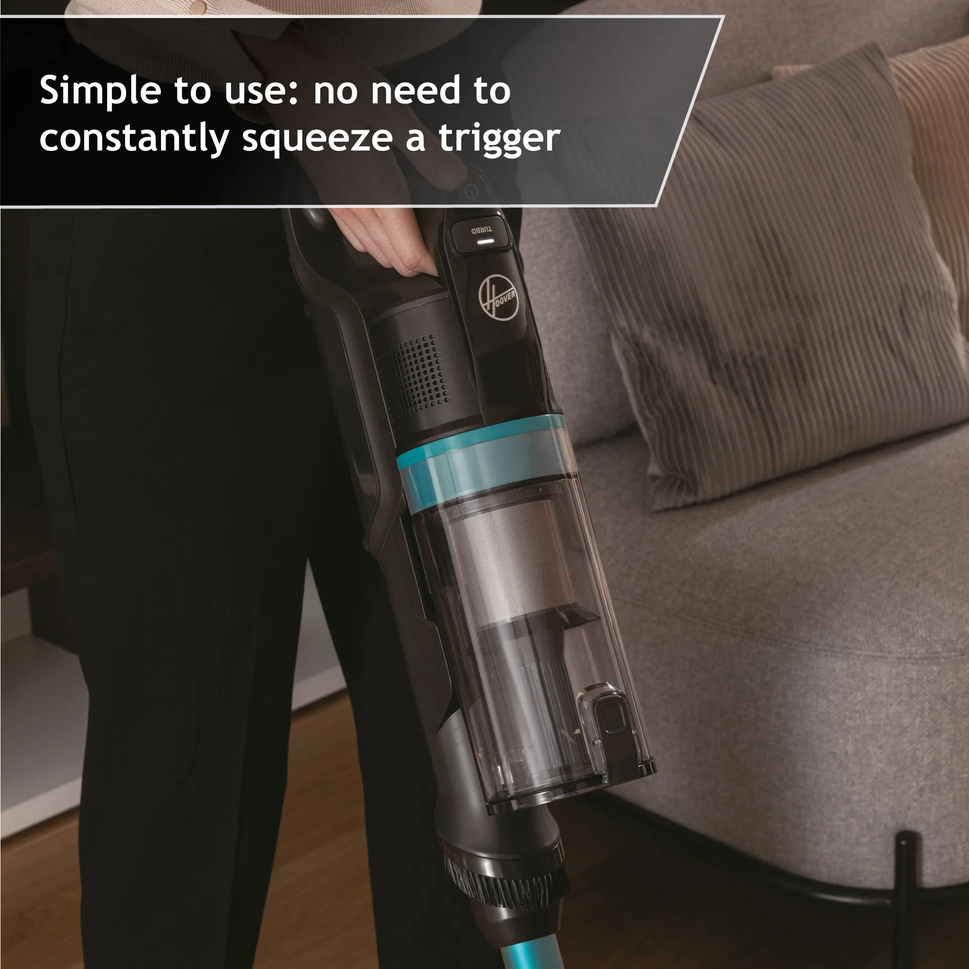 Hoover Cordless Vacuum Cleaner with Anti Hair Wrap, Turquoise - HF1  Pet