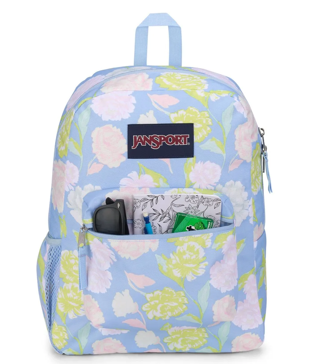 JANSPORT CROSS TOWN AUTUMN TAPESTRY BLUE BACKPACK